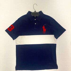 Polo Ralph Lauren Big Pony Polo Shirt Men's Blue and white Size M